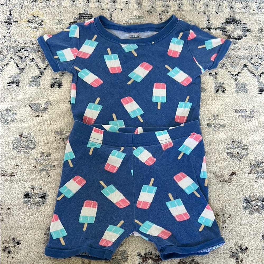 Blue Popsicle Print Kid’s Set